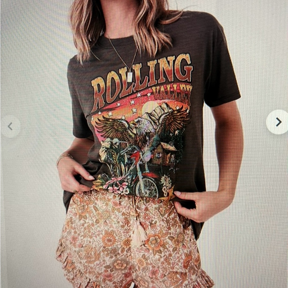 SPELL BNWT Rolling Valley Biker Tee XXS